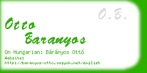 otto baranyos business card