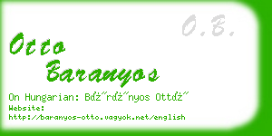 otto baranyos business card